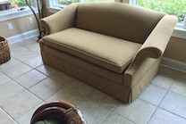 camel back loveseat