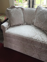 custom upholstered lovesest